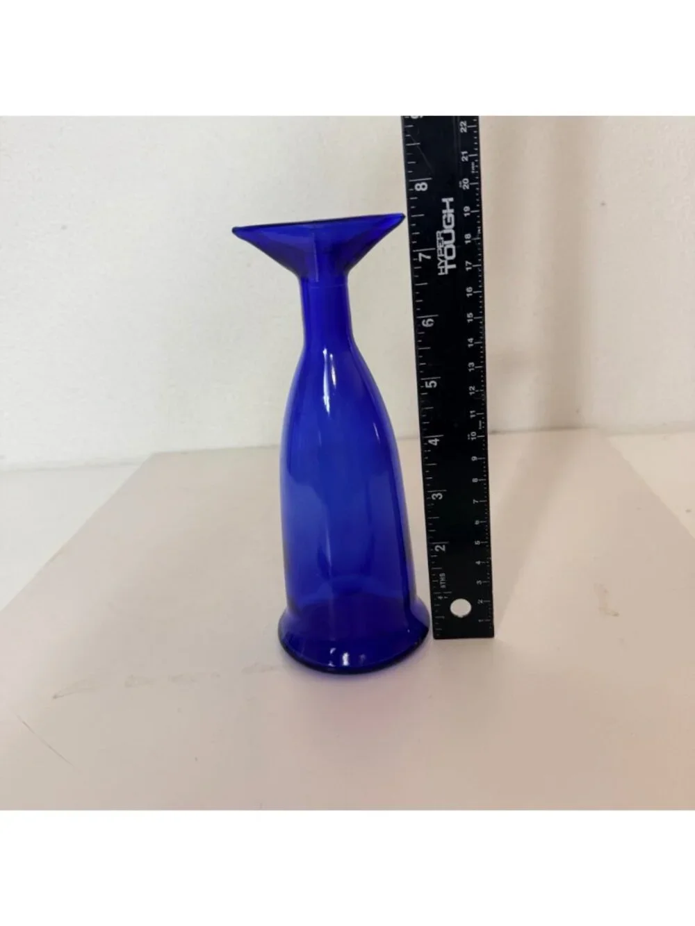 French Cobalt Blue Art Glass Bud Vases Vintage Pair MOD DEP France MCM Set of 2 - Picture 15 of 16